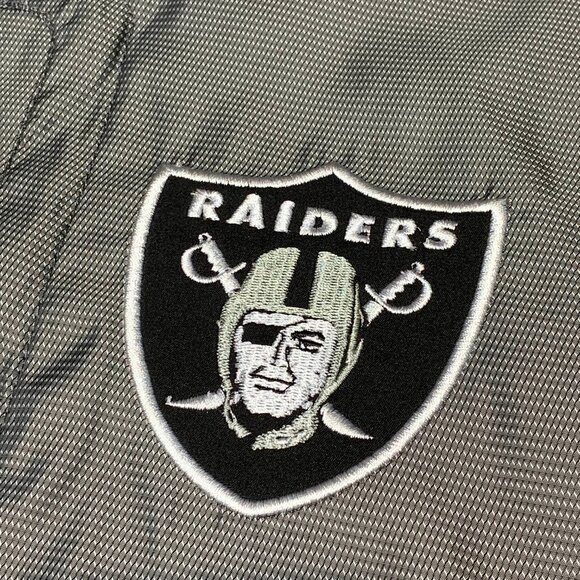 Raiders NFL Jacket G-III Windbreaker XL Gray Full Zip Lightweight Mesh Lined - Picture 4 of 13